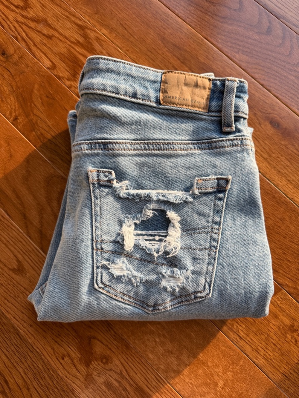 American Eagle Distressed Mom Jeans
